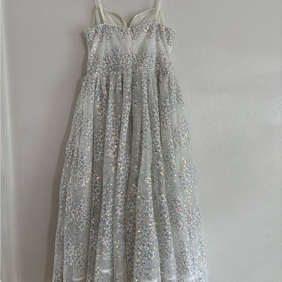 NWT ELLIAT Size S Harrow in Multi Color Sequin Floral Stitch Midi Dress - Picture 5 of 12